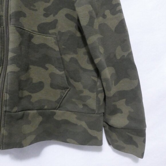 OLD NAVY | medium (8) | Army Green Zip-Up Hooded Sweatshirt | Camo | Camouflage - Picture 8 of 14